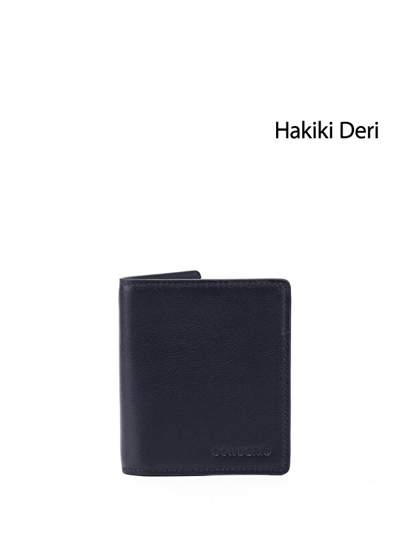 GÖNDERİ(R) Erkek AÇIK LACİVERT Hakiki Deri Dikey Cüzdan