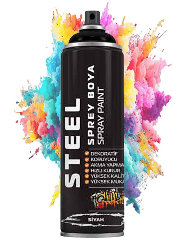 Artlantis Sprey Boya 200 ml 1 Adet Hızlı Kuruyan Renkli Profesyonel Ahşap Plastik Demir Metal Cam Porselen Duv