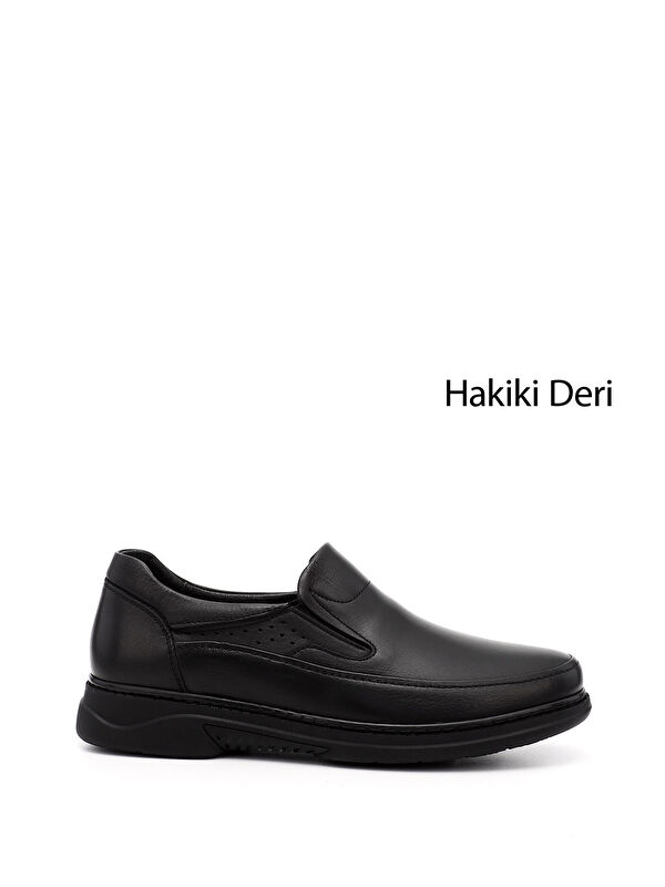 Erkek AÇIK SİYAH Hakiki Deri Comfort Ayakkabı - Görsel 2