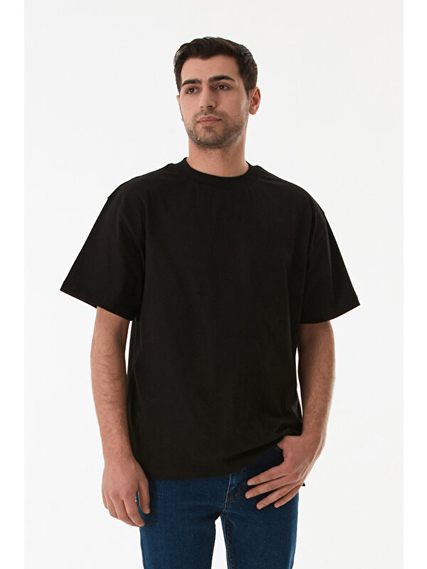 Fullamoda Basic Bisiklet Yaka Oversize Tişört