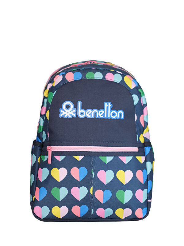 United Colors Of Benetton Mini Kalp Desenli Kız Çocuk Sırt Çantası