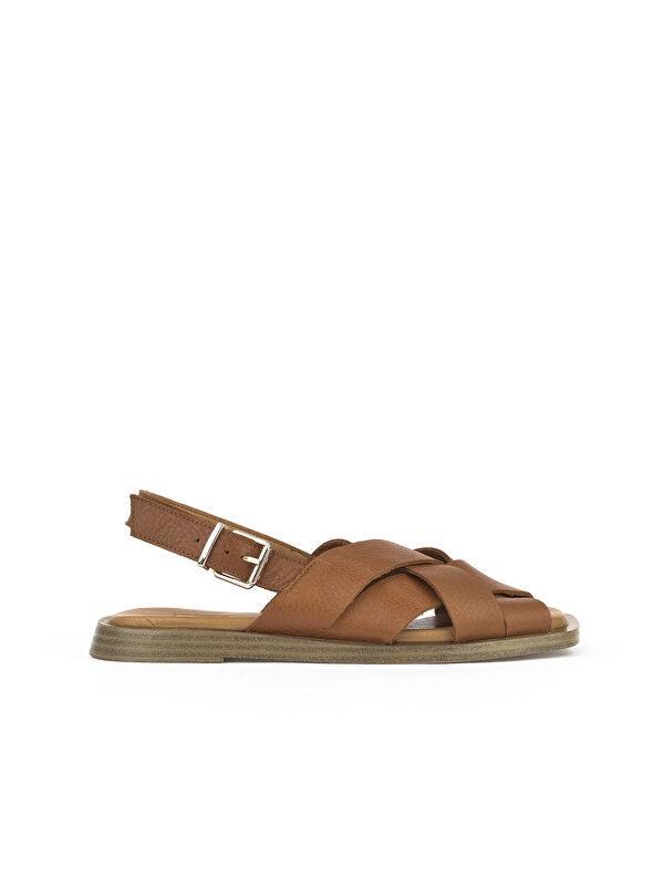 Hakiki Deri Kadın Sandalet 1511033Z25014 Taba - Görsel 4