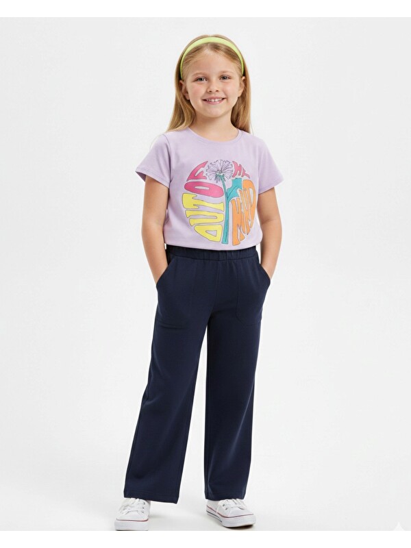 Ege Bebek Kız Çocuk 2-3-4-5-6 Yaş Müslin Pantalonlu Yazlık Takım