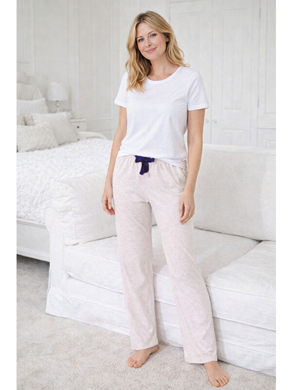 Remsa Kadın Yumoş Kumaş Tek Pijama Alt 28 Bej