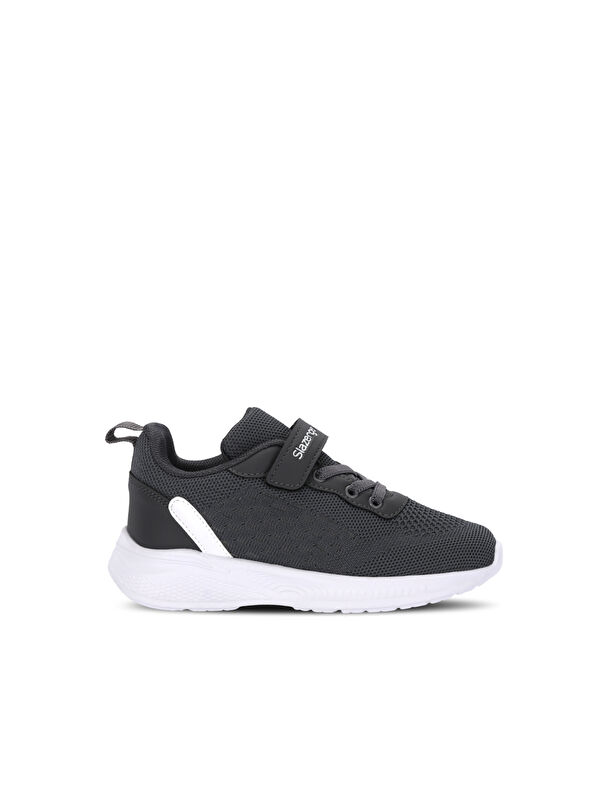 SLAZENGER FUNKYTOWN I Unisex Çocuk Cırt Cırtlı Koyu Gri / Beyaz Günlük Spor Ayakkabısı