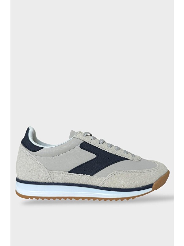 LİGER Erkek Günlük Hafif Rahat Taban Sneaker Ayakkabı Grİ - Lacİvert