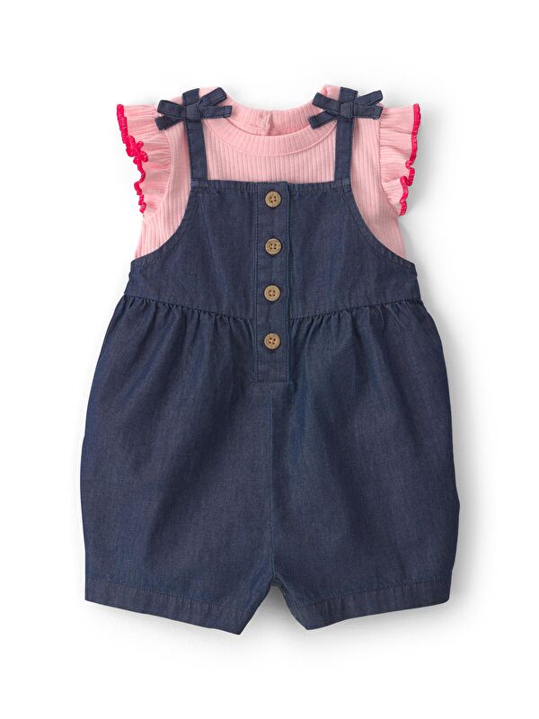 Carter's Kız Bebek Salopet Set 3 Ay-24 Ay Mavi