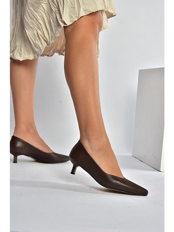 Kahverengi Kadın Topuklu Ayakkabı V404090309 - Görsel 2