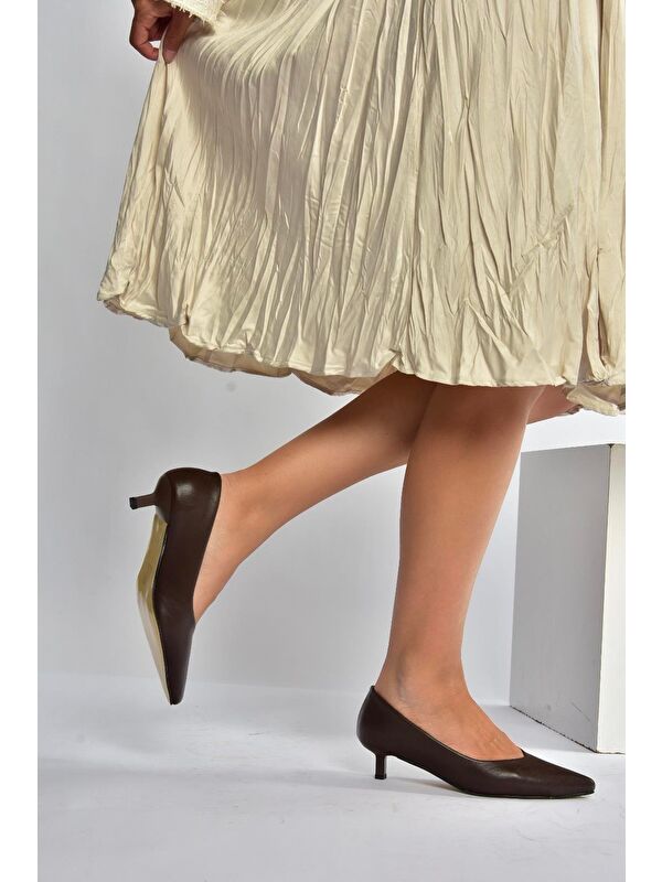 Kahverengi Kadın Topuklu Ayakkabı V404090309 - Görsel 5