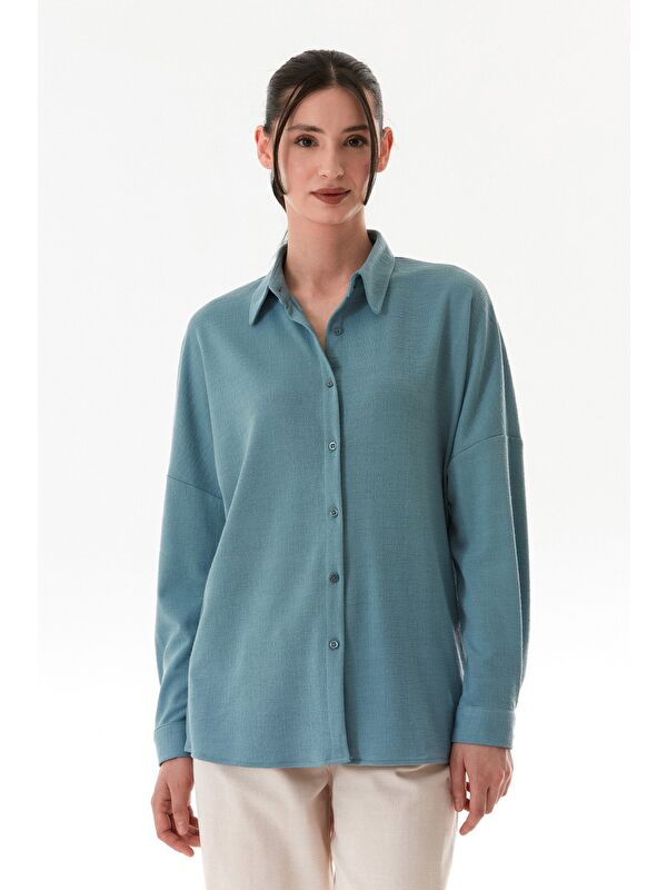 Fullamoda Basic Jakarlı Oversize Gömlek