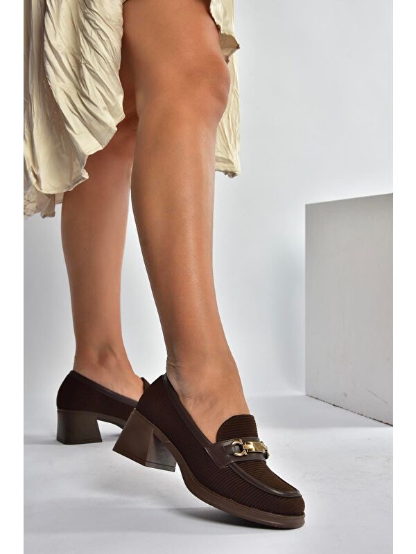 Kahverengi Kadın Topuklu Ayakkabı V820146304 - Görsel 3