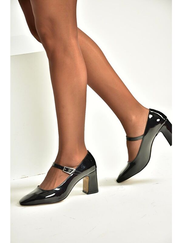 Siyah Kadın Topuklu Ayakkabı V250670708 - Görsel 2