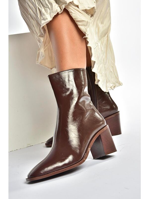 Kahverengi Kadın Bot V250330309 - Görsel 3