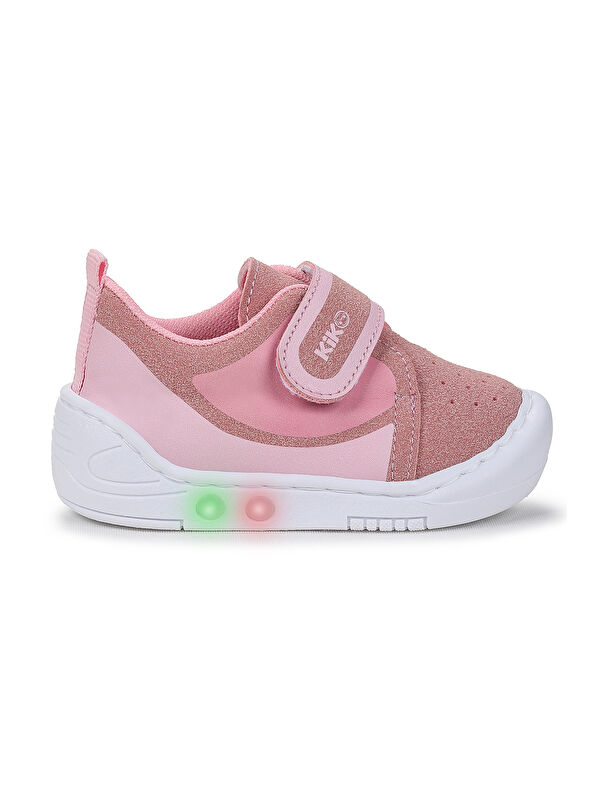 Kugan Cırtlı Işıklı Kız Bebek Yürüyüş Spor Ayakkabı - Görsel 4