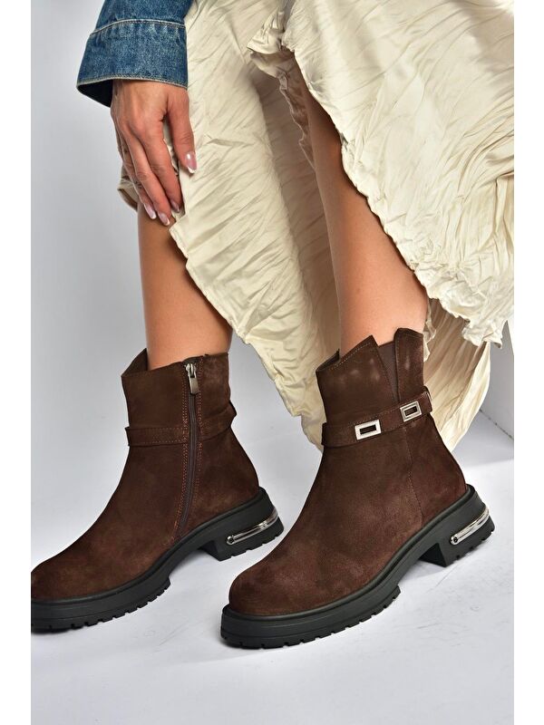 Kahverengi Kadın Bot V555575602 - Görsel 5