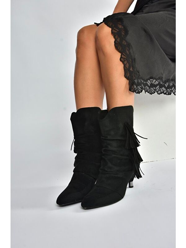Siyah Kadın Bot V404022202 - Görsel 3
