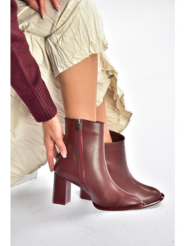 Bordo Kadın Bot V590166309 - Görsel 5