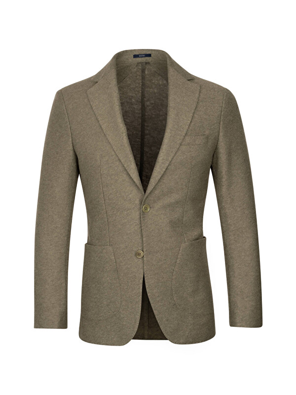 Hatemoğlu Yeşil Slim Fit Mono Yaka Casual Ceket