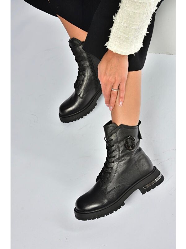 Siyah Kadın Bot V555575503 - Görsel 2