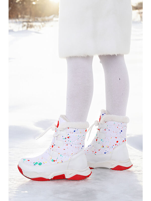 Bambu Bağcıklı Kız Çocuk Kar Botu - Görsel 3