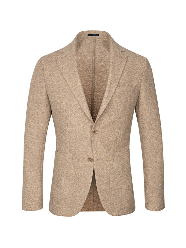 Hatemoğlu Vizon Slim Fit Mono Yaka Casual Ceket