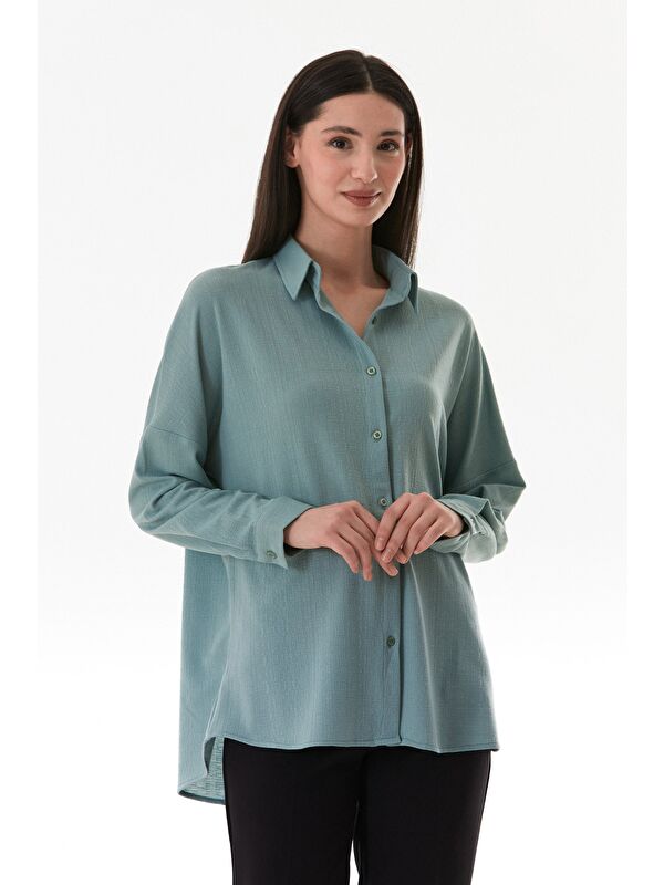 Fullamoda Basic Jakarlı Oversize Gömlek