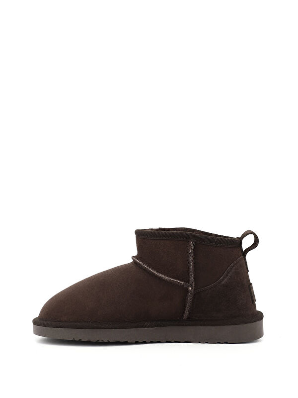 Kadın KAHVERENGİ Mini Hakiki Deri Kürklü Bot - Görsel 4