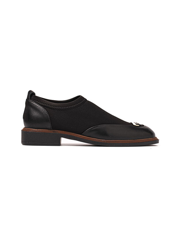 Chiara Bellini Kadın Loafer 1582 08 Analin Scuba Strecth Leather Fabric
