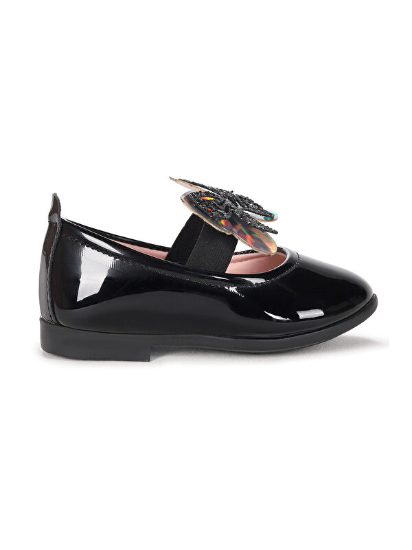 Menz Rugan Kelebek Lastikli Kız Bebek Babet Ayakkabı - Görsel 4