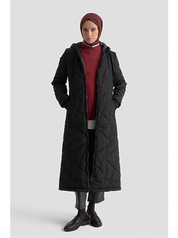 ARMİNE Kapitone Kaban 25Kt703 Siyah