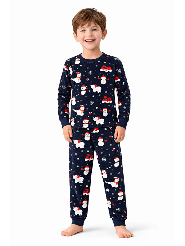 Myhanne Yılbaşı Konsept Erkek Çocuk Pijama Takımı 51339
