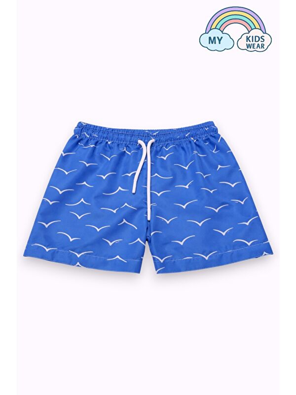 My Kids Wear Erkek Çocuk Desenli Deniz Şortu 3-16 Yaş 12414