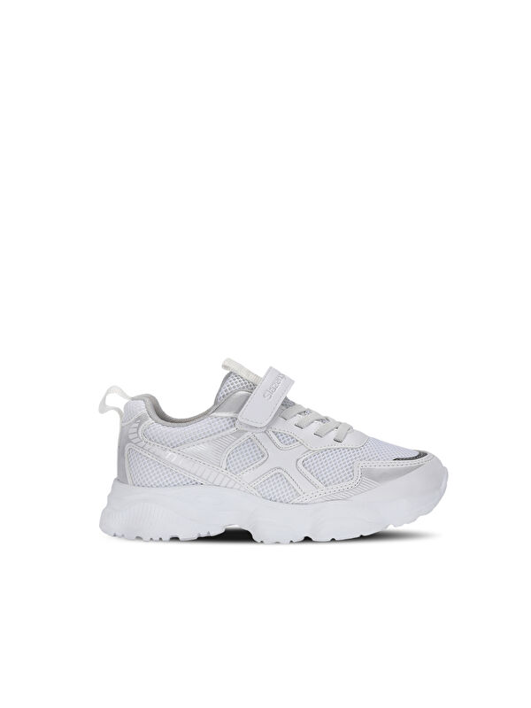 SLAZENGER FAST TRACK I Unisex Çocuk Cırt Cırtlı Beyaz / Gümüş Günlük Spor Ayakkabısı
