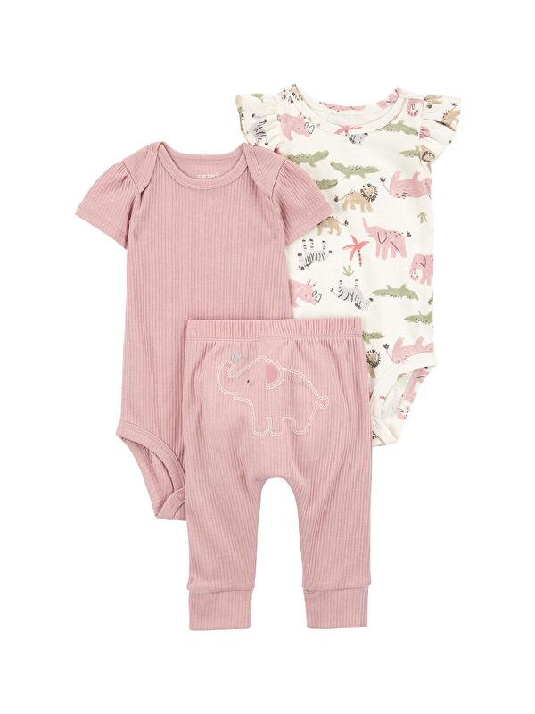 Carter's Kız Bebek Alt Üst Set 3Lü Set