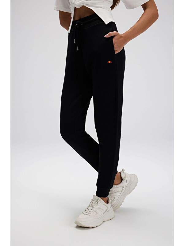 Ellesse Pamuklu Regular Fit Normal Bel Ribanalı Paça Eşofman Altı EF555-BK