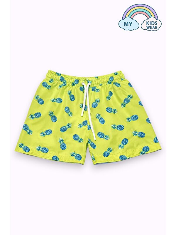 My Kids Wear Erkek Çocuk Desenli Deniz Şortu 3-16 Yaş 12412