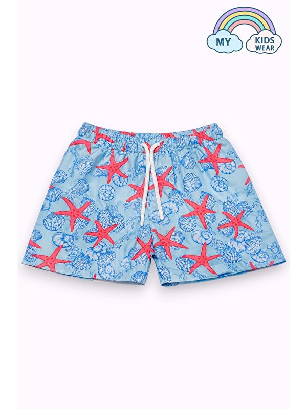 My Kids Wear Erkek Çocuk Desenli Deniz Şortu 3-16 Yaş 12409