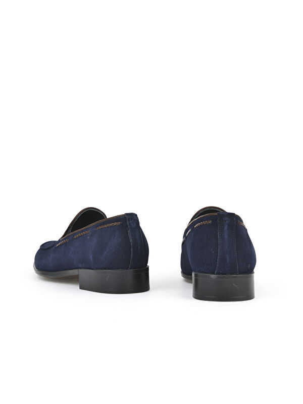 Erkek Hakiki Deri Klasik Ayakkabı 151985Z1001 Lacivert - Görsel 4