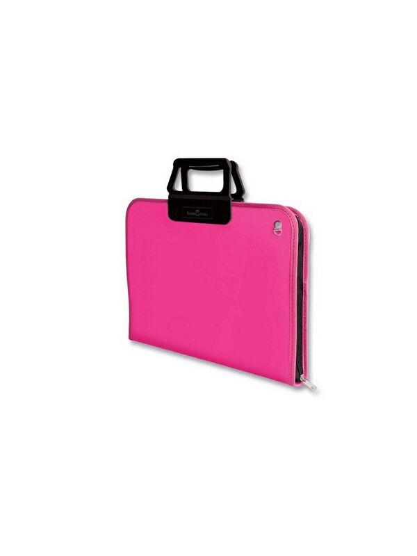 Faber-Castell 28x38 Cm Pembe Proje Çantası,Geniş İç Hacim, Ergonomik Taşıma Askılığı, PP Malzeme