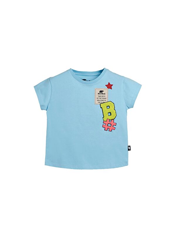 Bad Bear Lily Mavi Kız Çocuk Tişört