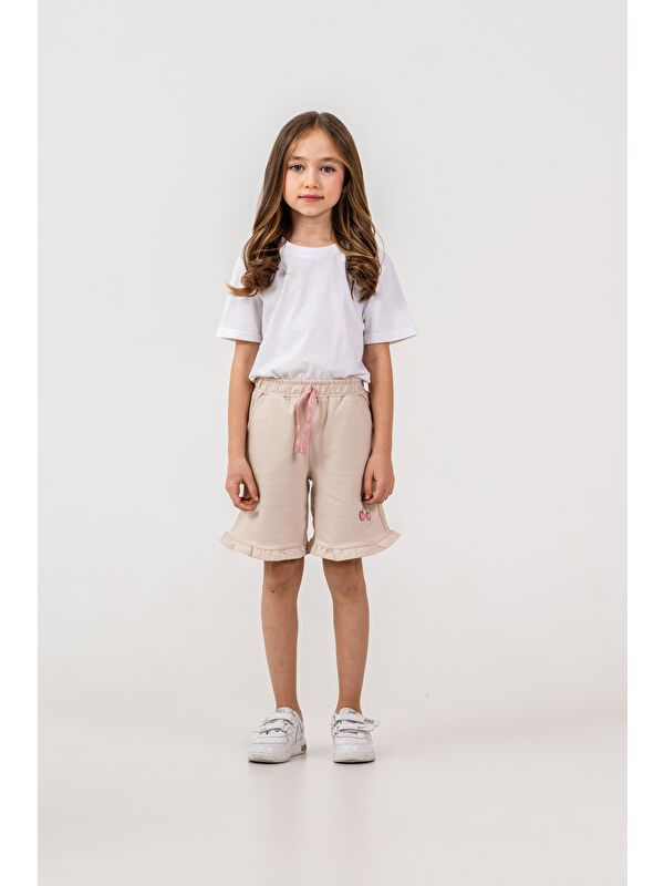 Mışıl Kids Fırfırlı Kiraz Baskılı Kız Çocuk Şort