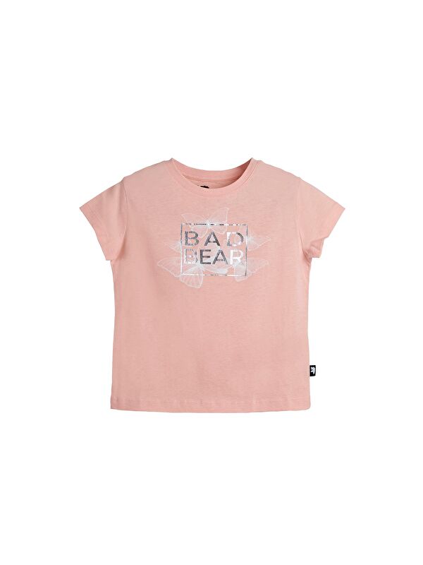 Bad Bear Miracle Pembe Baskılı Kız Çocuk Tişört
