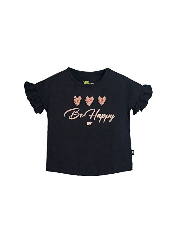 Bad Bear Pixie Siyah Baskılı Kız Çocuk Tişört