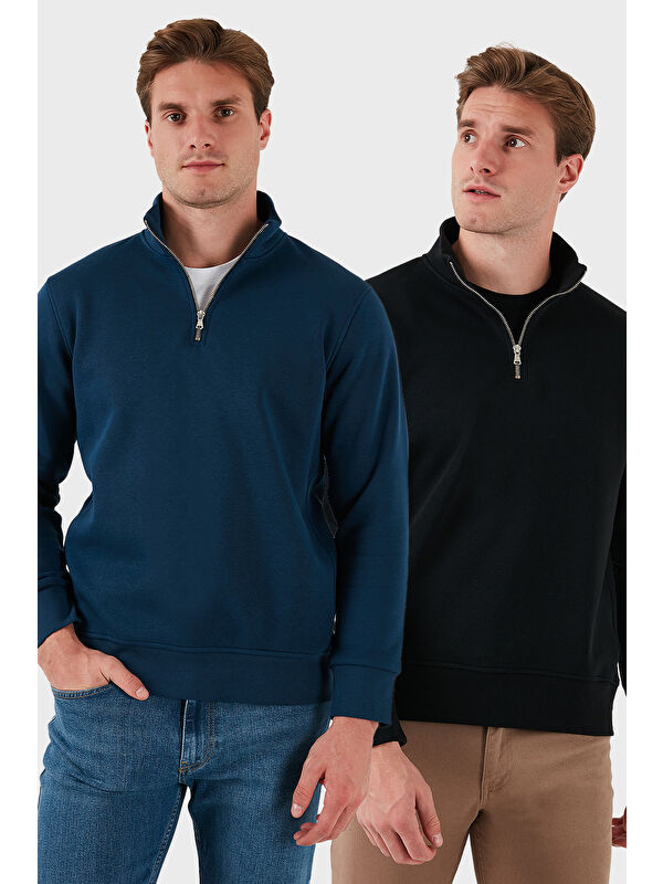 Buratti Pamuklu Regular Fit Dik Yaka 2'li Paket Sweat 59052592S2