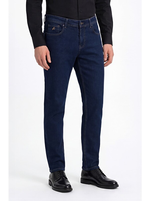 Sabri Özel 5 Cep Erkek Denim Jean Pantolon Lacivert