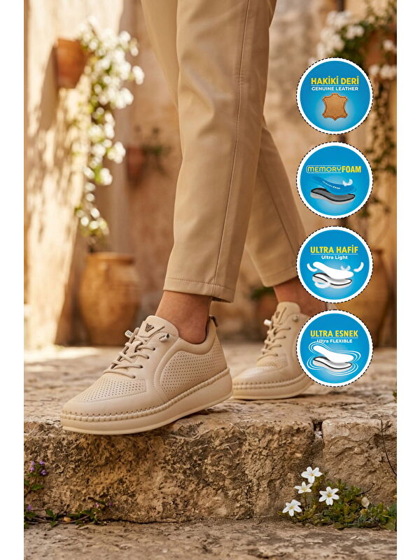 Voyager Siyah Voyager Hakiki Deri Anatomik Kadın Casual Ayakkabı Z094 Z