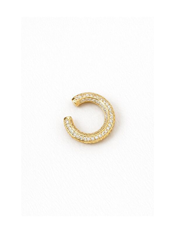 New Obsessions Gömme Taşlı Geçirmeli Kıkırdak Küpe Ear Cuff