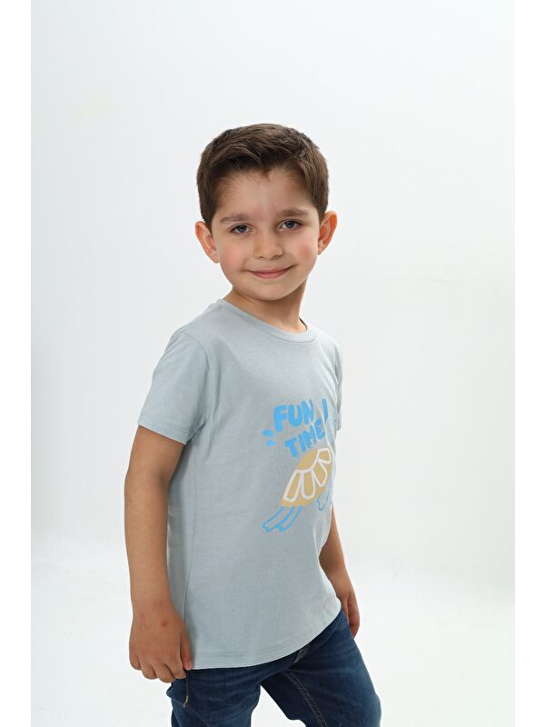 Toontoykids Erkek Çocuk Su Kaplumbağası Baskılı Tişört