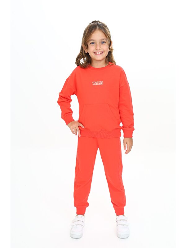 Toontoykids Kız Çocuk Nakışlı Eşofman Takım