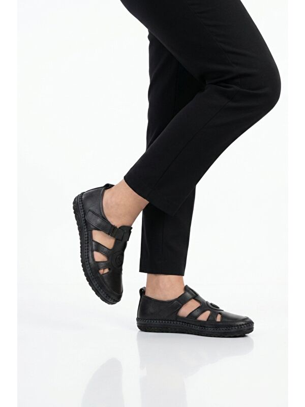 Voyager Siyah Voyager Hakiki Deri Anatomik Kadın Casual Ayakkabı Z520 Z